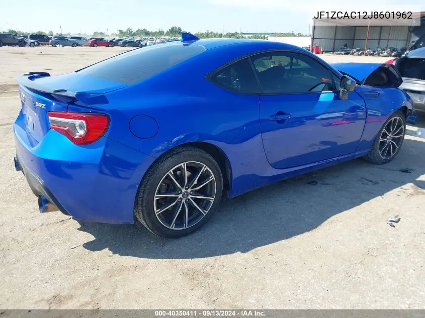 2018 Subaru Brz Limited VIN: JF1ZCAC12J8601962 Lot: 40350411