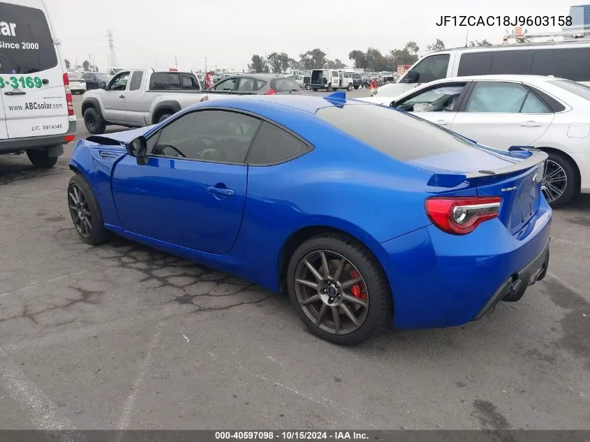 2018 Subaru Brz Limited VIN: JF1ZCAC18J9603158 Lot: 40597098