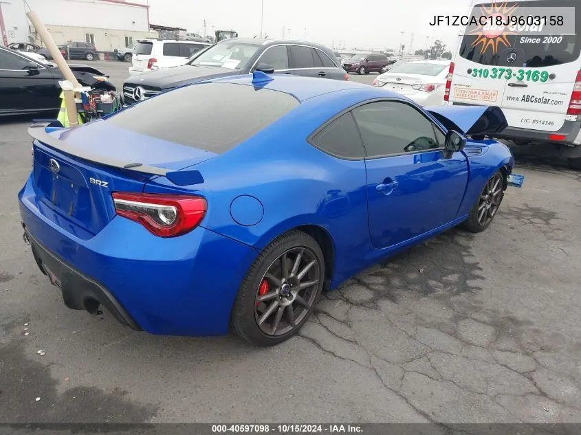 2018 Subaru Brz Limited VIN: JF1ZCAC18J9603158 Lot: 40597098