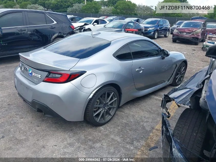 2022 Subaru Brz Limited VIN: JF1ZDBF11N8700468 Lot: 39984362