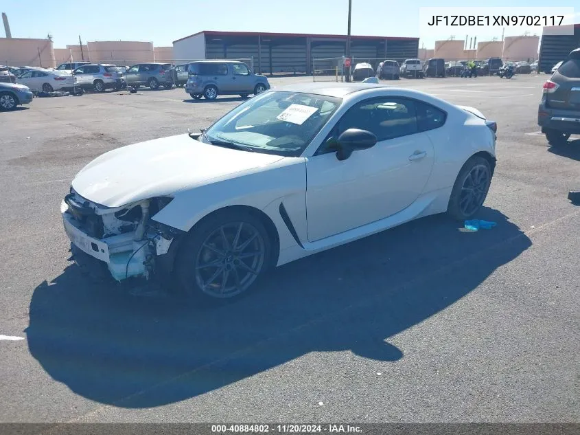 2022 Subaru Brz Limited VIN: JF1ZDBE1XN9702117 Lot: 40884802