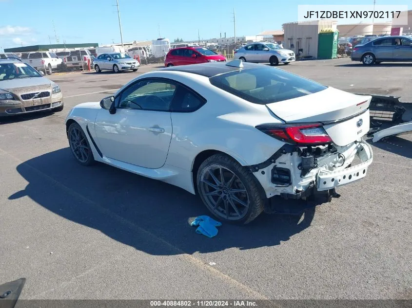 2022 Subaru Brz Limited VIN: JF1ZDBE1XN9702117 Lot: 40884802