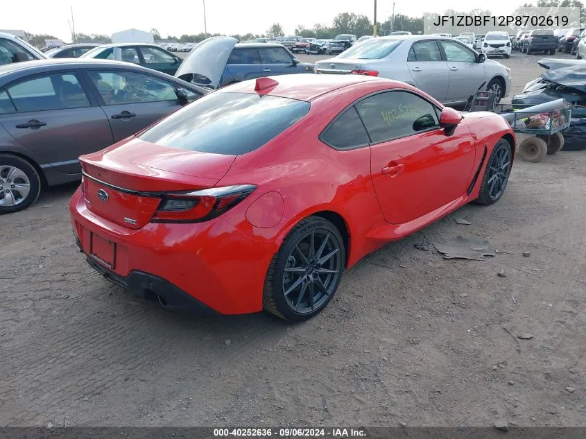 2023 Subaru Brz Limited VIN: JF1ZDBF12P8702619 Lot: 40252636