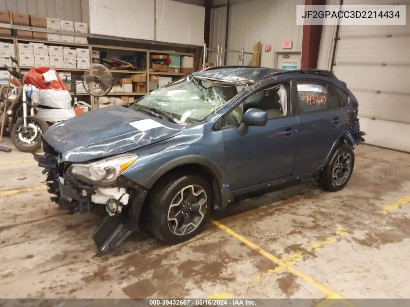 2013 Subaru Xv Crosstrek 2.0I Premium VIN: JF2GPACC3D2214434 Lot: 39432667