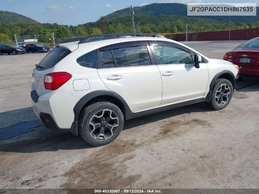 2013 Subaru Xv Crosstrek 2.0I Premium VIN: JF2GPACC1DH867535 Lot: 40330067