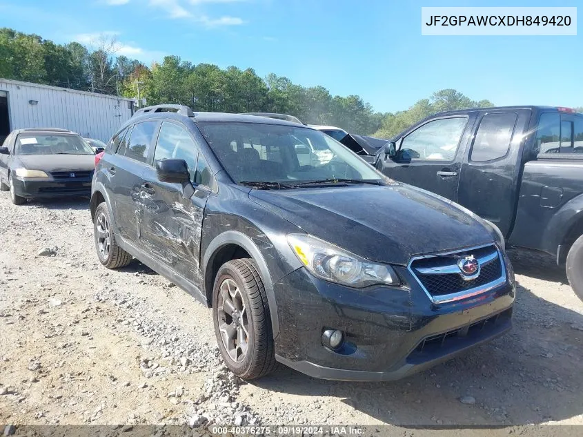 2013 Subaru Xv Crosstrek 2.0I Premium VIN: JF2GPAWCXDH849420 Lot: 40376275