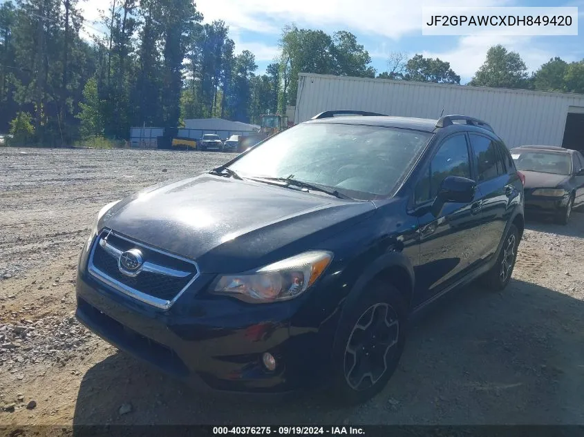 2013 Subaru Xv Crosstrek 2.0I Premium VIN: JF2GPAWCXDH849420 Lot: 40376275