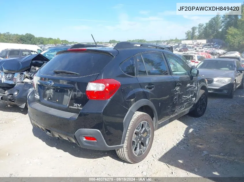 2013 Subaru Xv Crosstrek 2.0I Premium VIN: JF2GPAWCXDH849420 Lot: 40376275