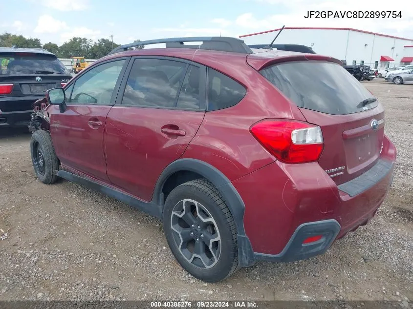 2013 Subaru Xv Crosstrek 2.0I Premium VIN: JF2GPAVC8D2899754 Lot: 40385276