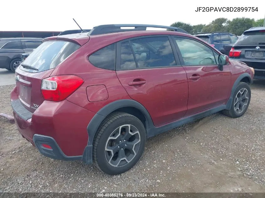 2013 Subaru Xv Crosstrek 2.0I Premium VIN: JF2GPAVC8D2899754 Lot: 40385276