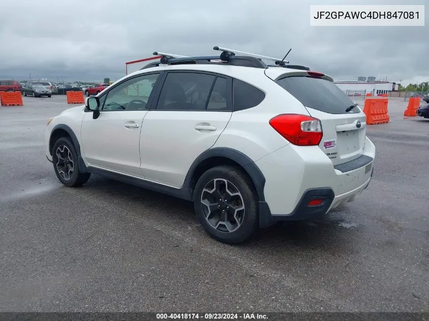 2013 Subaru Xv Crosstrek 2.0I Premium VIN: JF2GPAWC4DH847081 Lot: 40418174