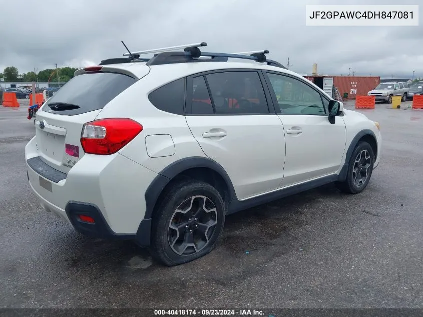 2013 Subaru Xv Crosstrek 2.0I Premium VIN: JF2GPAWC4DH847081 Lot: 40418174