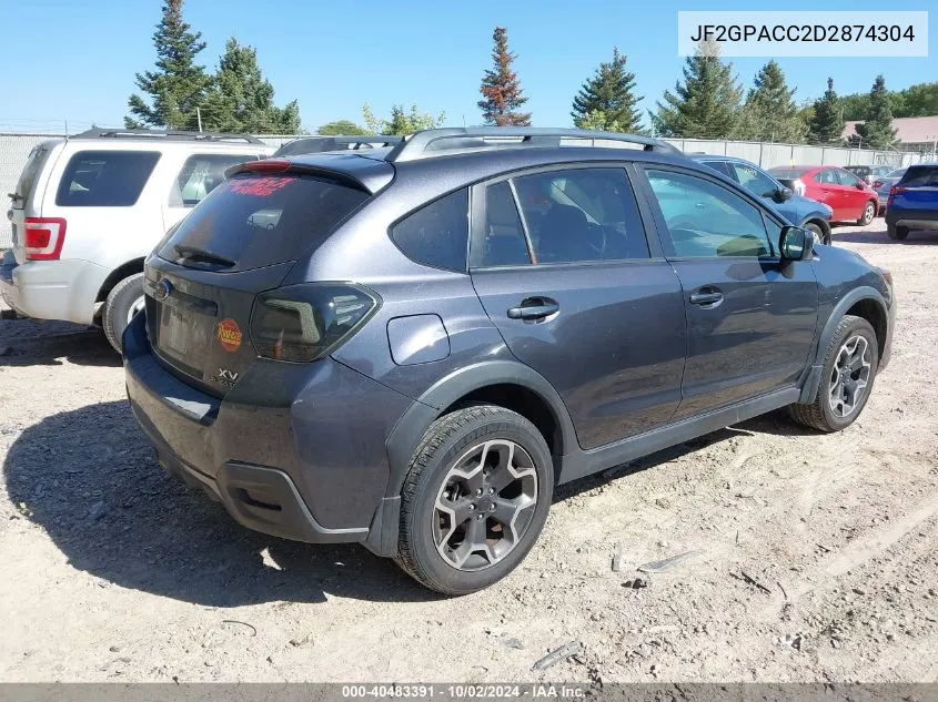 2013 Subaru Xv Crosstrek 2.0I Premium VIN: JF2GPACC2D2874304 Lot: 40483391