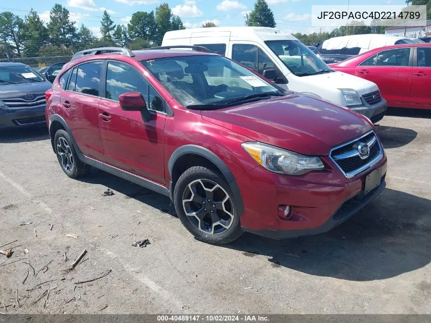 2013 Subaru Xv Crosstrek 2.0I Limited VIN: JF2GPAGC4D2214789 Lot: 40489147