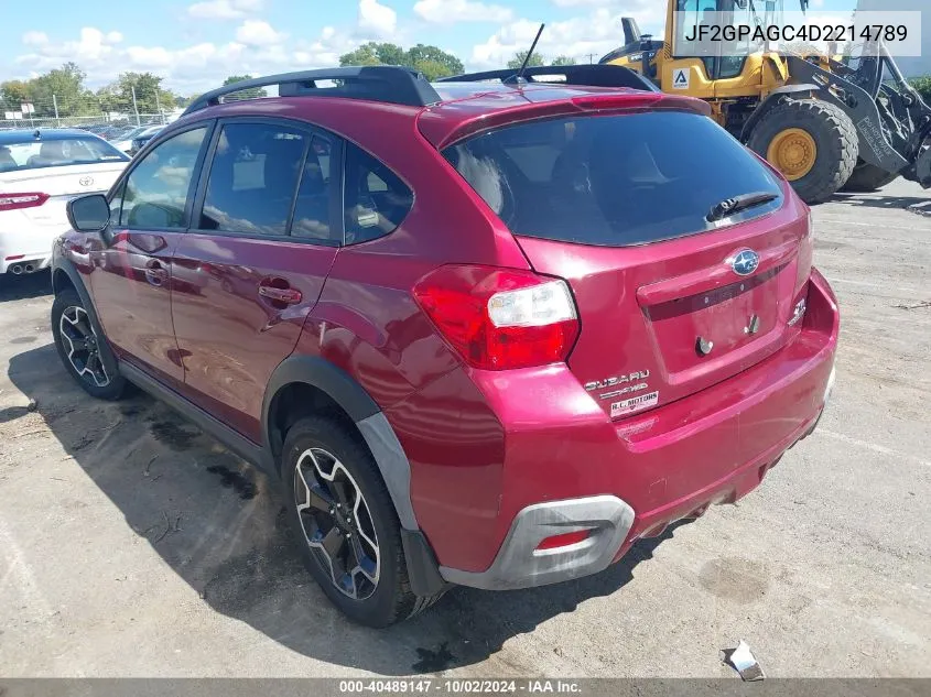 2013 Subaru Xv Crosstrek 2.0I Limited VIN: JF2GPAGC4D2214789 Lot: 40489147