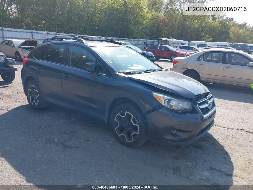 2013 Subaru Xv Crosstrek 2.0I Premium VIN: JF2GPACCXD2860716 Lot: 40496603