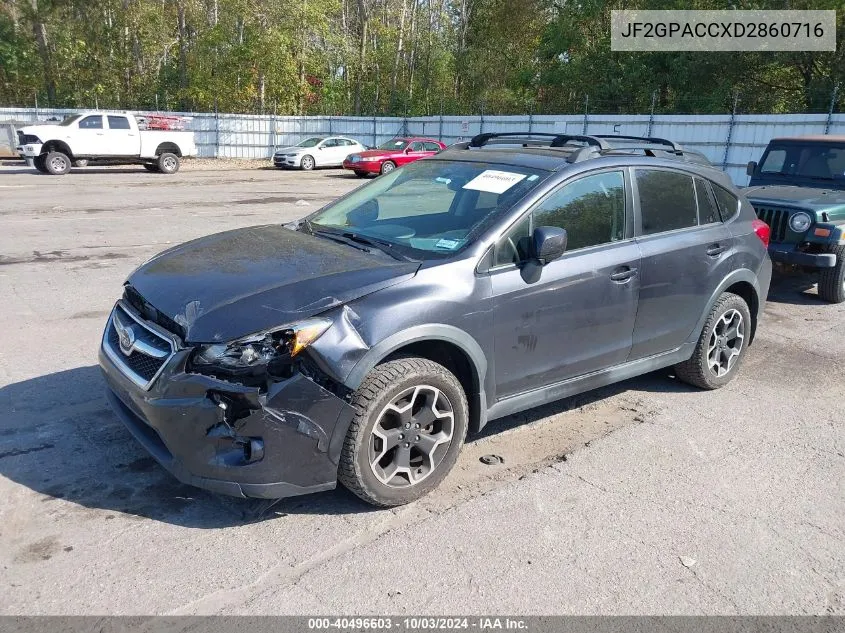 2013 Subaru Xv Crosstrek 2.0I Premium VIN: JF2GPACCXD2860716 Lot: 40496603