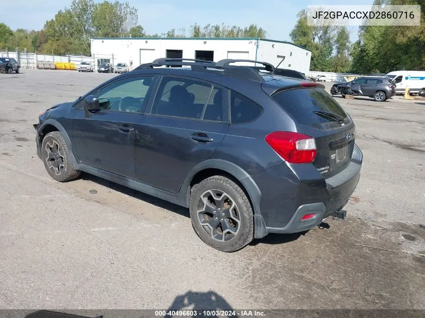 2013 Subaru Xv Crosstrek 2.0I Premium VIN: JF2GPACCXD2860716 Lot: 40496603