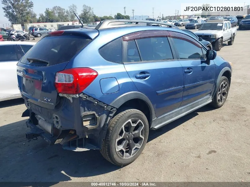 2013 Subaru Xv Crosstrek 2.0I Limited VIN: JF2GPAKC1D2801801 Lot: 40512746