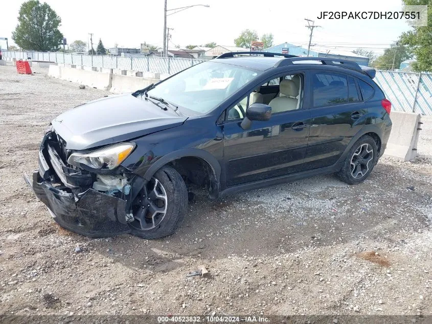 2013 Subaru Xv Crosstrek 2.0I Limited VIN: JF2GPAKC7DH207551 Lot: 40523832