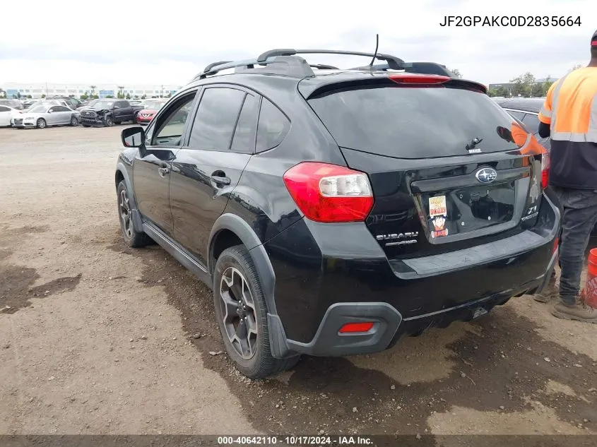 2013 Subaru Xv Crosstrek 2.0I Limited VIN: JF2GPAKC0D2835664 Lot: 40642110