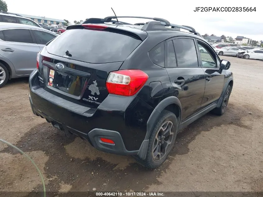 2013 Subaru Xv Crosstrek 2.0I Limited VIN: JF2GPAKC0D2835664 Lot: 40642110