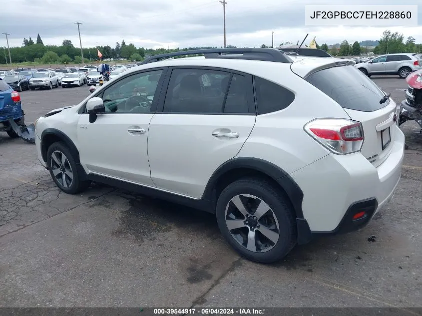 2014 Subaru Xv Crosstrek Hybrid 2.0I VIN: JF2GPBCC7EH228860 Lot: 39544917