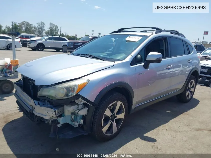 2014 Subaru Xv Crosstrek Hybrid 2.0I Touring VIN: JF2GPBKC3EH226993 Lot: 40065148