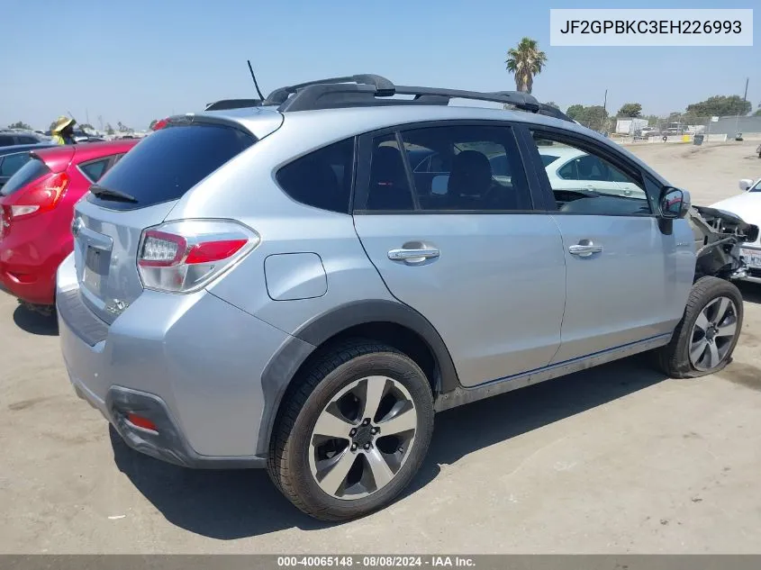 2014 Subaru Xv Crosstrek Hybrid 2.0I Touring VIN: JF2GPBKC3EH226993 Lot: 40065148