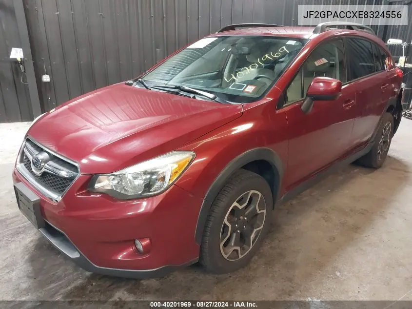 2014 Subaru Xv Crosstrek 2.0I Premium VIN: JF2GPACCXE8324556 Lot: 40201969