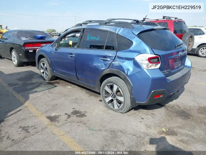 JF2GPBKC1EH229519 2014 Subaru Xv Crosstrek Hybrid 2.0I Touring