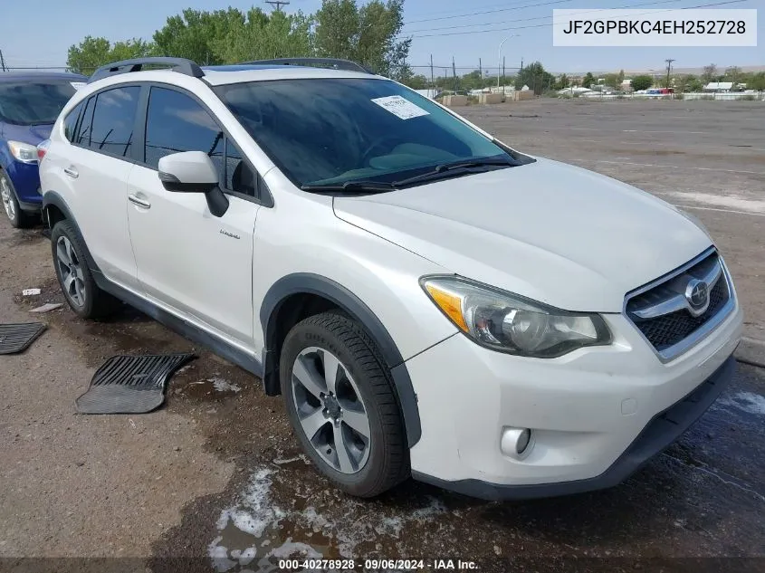 2014 Subaru Xv Crosstrek Hybrid 2.0I Touring VIN: JF2GPBKC4EH252728 Lot: 40278928