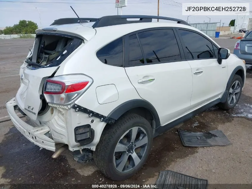 JF2GPBKC4EH252728 2014 Subaru Xv Crosstrek Hybrid 2.0I Touring