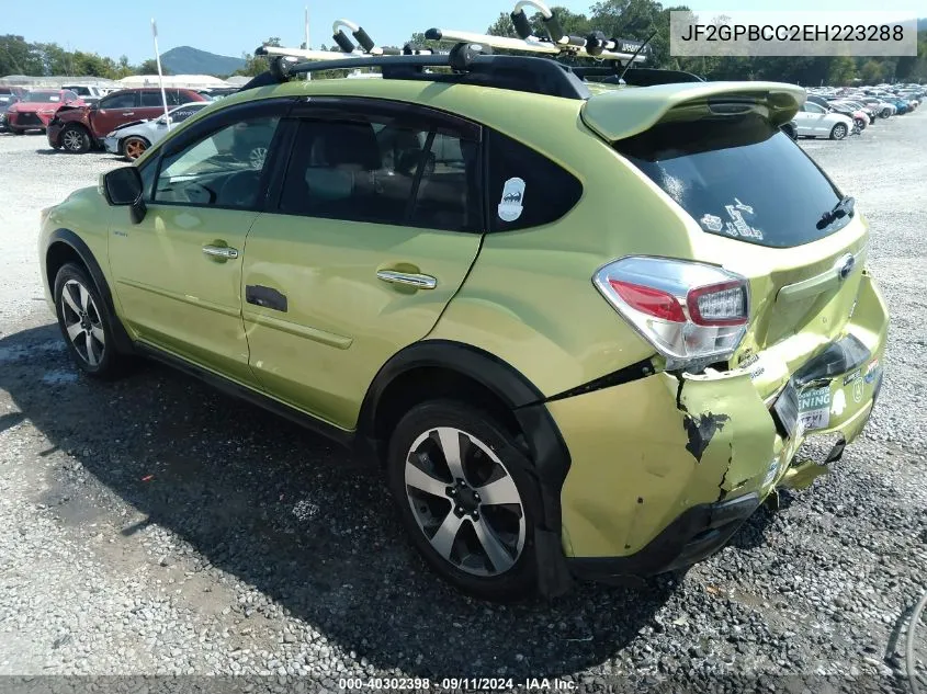 2014 Subaru Xv Crosstrek Hybrid 2.0I VIN: JF2GPBCC2EH223288 Lot: 40302398