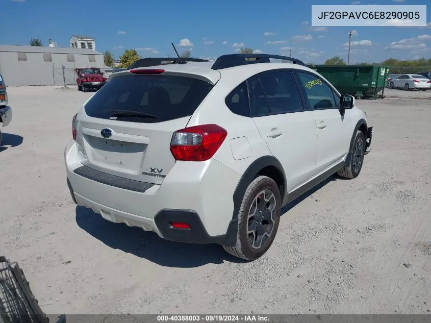 2014 Subaru Xv Crosstrek 2.0I Premium VIN: JF2GPAVC6E8290905 Lot: 40388003