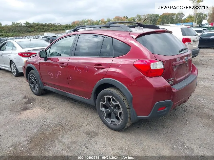 2014 Subaru Xv Crosstrek 2.0I Premium VIN: JF2GPACC7E8233213 Lot: 40403789