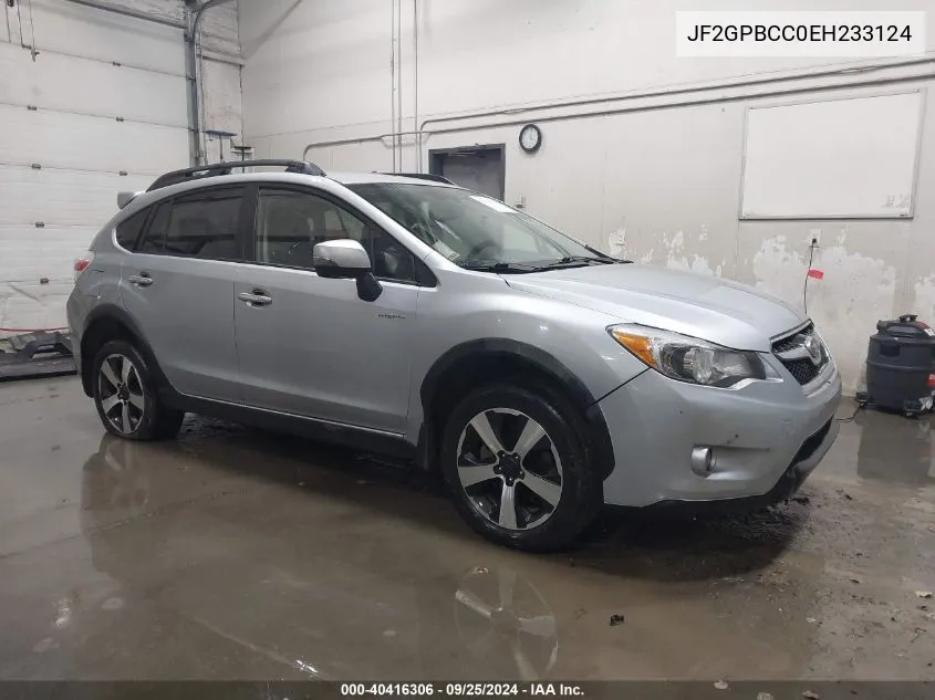 2014 Subaru Xv Crosstrek Hybrid 2.0I VIN: JF2GPBCC0EH233124 Lot: 40416306