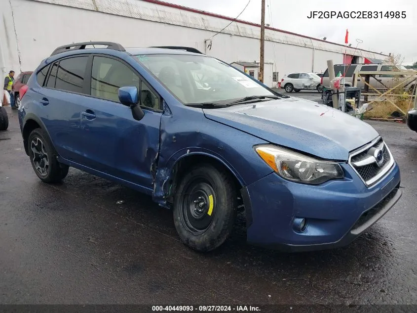 2014 Subaru Xv Crosstrek 2.0I Limited VIN: JF2GPAGC2E8314985 Lot: 40449093