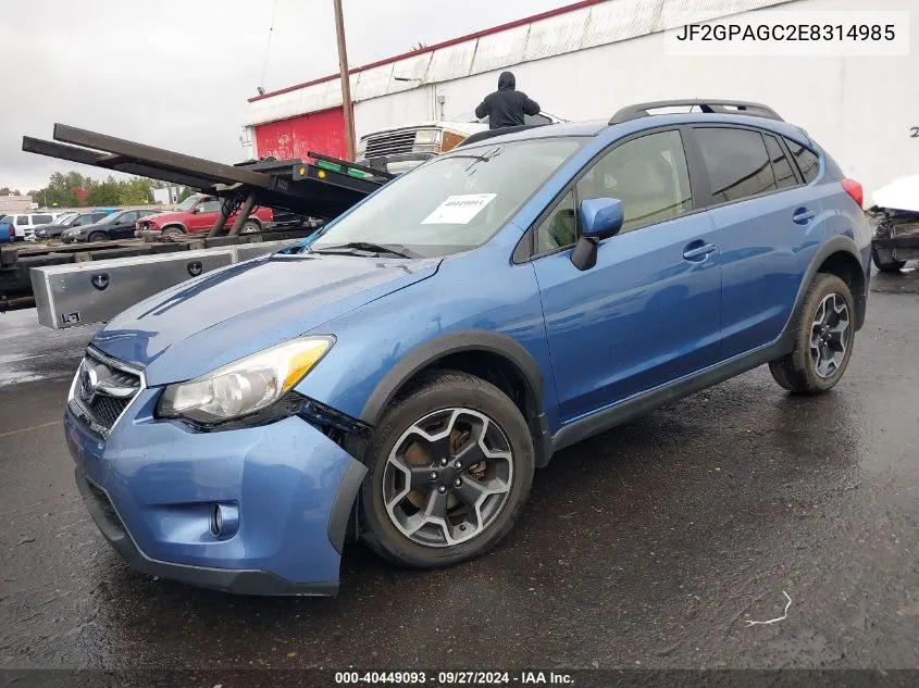 2014 Subaru Xv Crosstrek 2.0I Limited VIN: JF2GPAGC2E8314985 Lot: 40449093