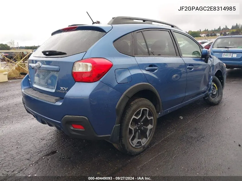 2014 Subaru Xv Crosstrek 2.0I Limited VIN: JF2GPAGC2E8314985 Lot: 40449093