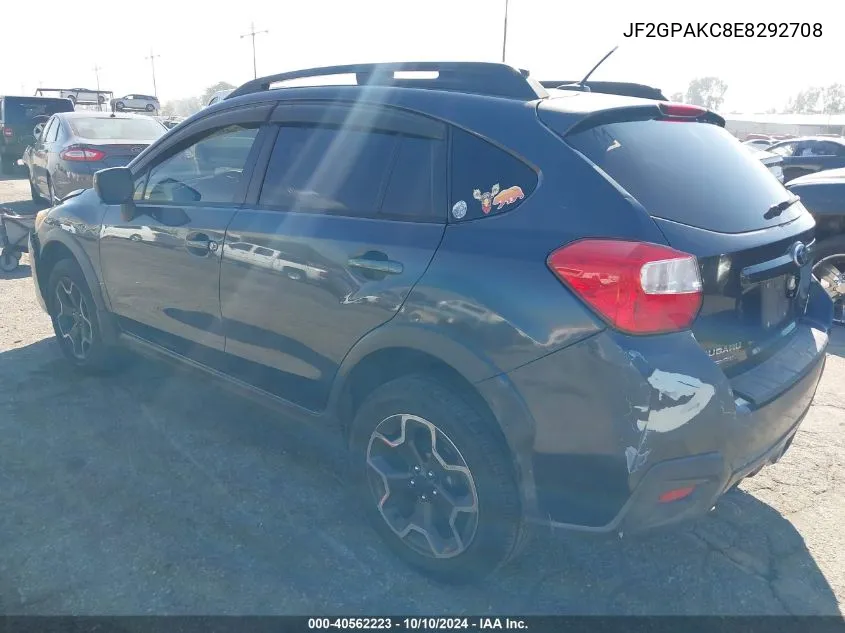 2014 Subaru Xv Crosstrek 2.0I Limited VIN: JF2GPAKC8E8292708 Lot: 40562223