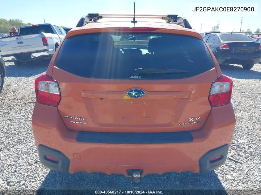 2014 Subaru Xv Crosstrek 2.0I Limited VIN: JF2GPAKC0E8270900 Lot: 40568217