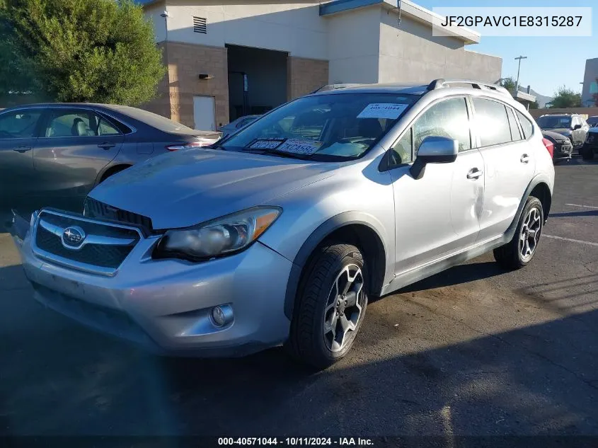 2014 Subaru Xv Crosstrek 2.0I Premium VIN: JF2GPAVC1E8315287 Lot: 40571044