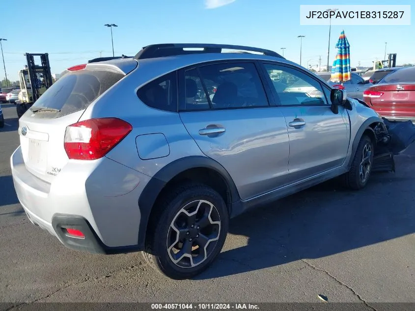 2014 Subaru Xv Crosstrek 2.0I Premium VIN: JF2GPAVC1E8315287 Lot: 40571044