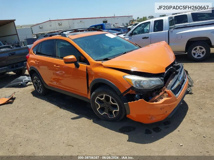 2015 Subaru Xv Crosstrek 2.0I Premium VIN: JF2GPADC5FH260667 Lot: 39706357