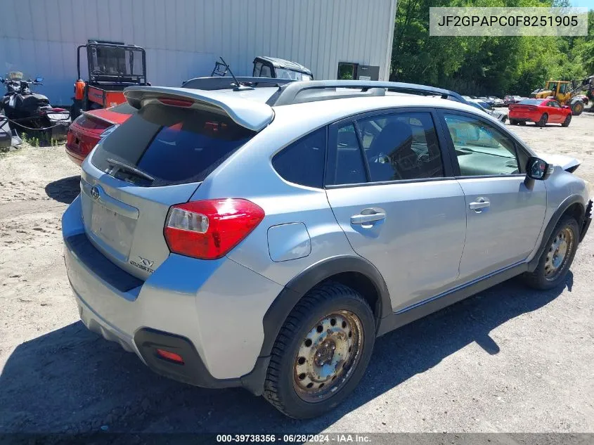 2015 Subaru Xv Crosstrek 2.0I Limited VIN: JF2GPAPC0F8251905 Lot: 39738356