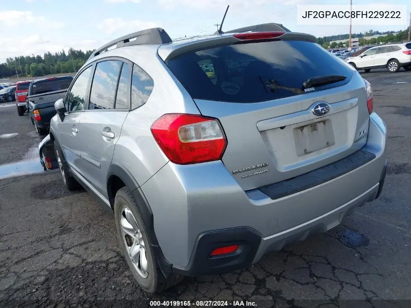 2015 Subaru Xv Crosstrek 2.0I Premium VIN: JF2GPACC8FH229222 Lot: 40199165