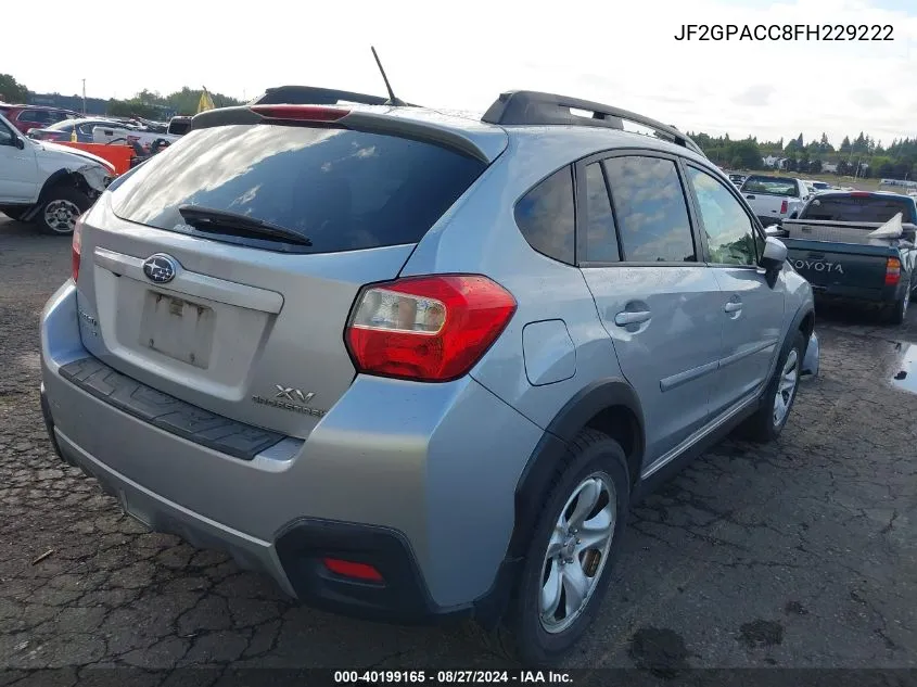 2015 Subaru Xv Crosstrek 2.0I Premium VIN: JF2GPACC8FH229222 Lot: 40199165