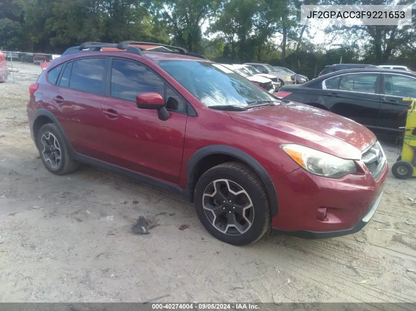 2015 Subaru Xv Crosstrek 2.0 Premium VIN: JF2GPACC3F9221653 Lot: 40274004