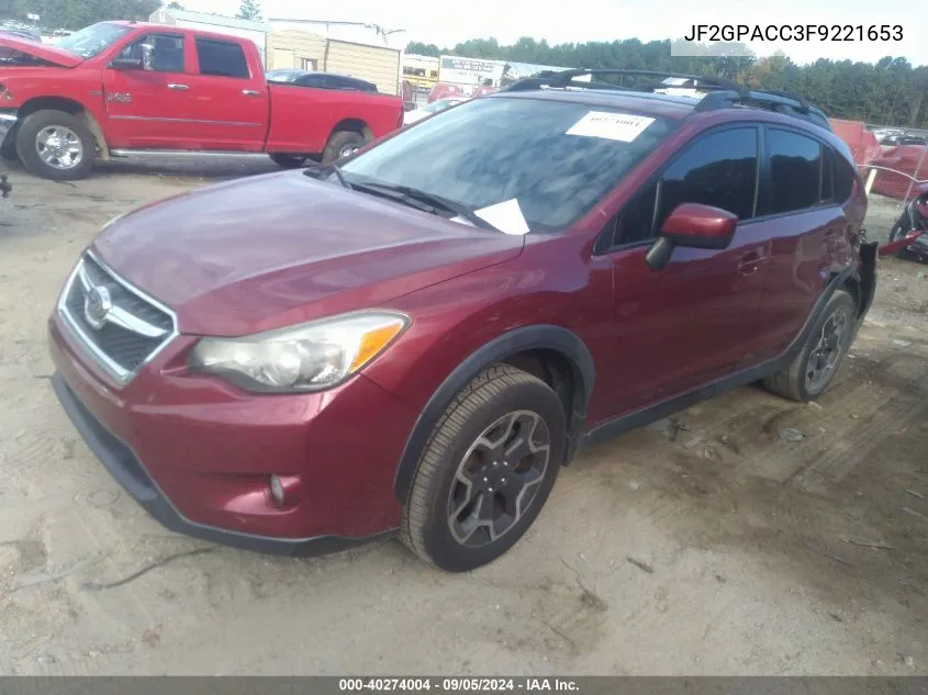 2015 Subaru Xv Crosstrek 2.0 Premium VIN: JF2GPACC3F9221653 Lot: 40274004